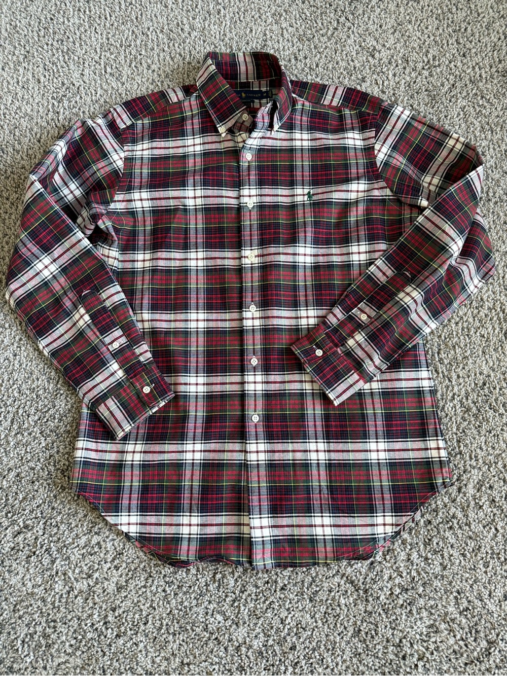 Ralph Lauren Red, White & Green Plaid Button-Down Shirt……BUNDLE SALE-6 shirts